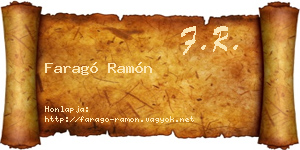 Faragó Ramón névjegykártya