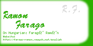 ramon farago business card